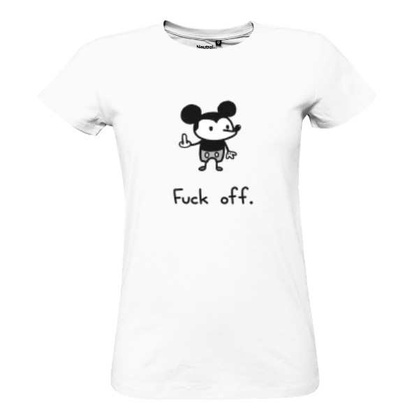 Tričko s potiskem Mickey fuck off