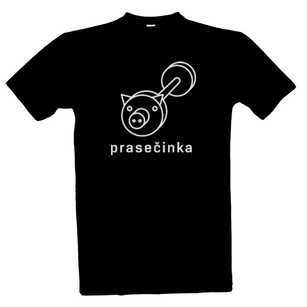 Tričko s potiskem prasečinka bílá