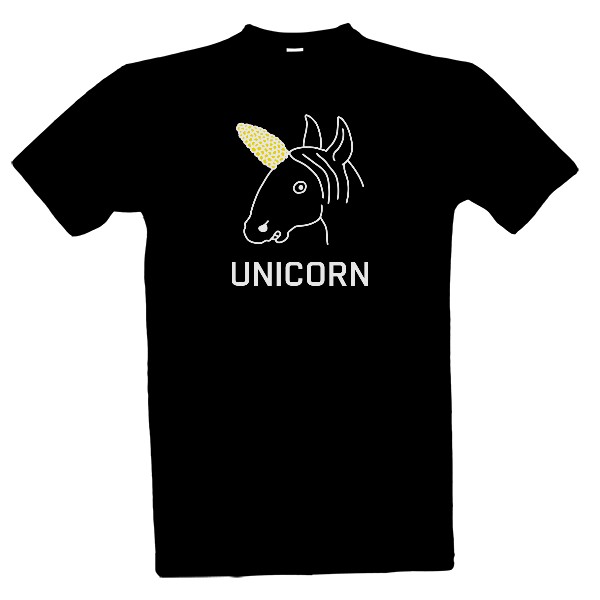 Tričko s potiskem UNICORN negativní