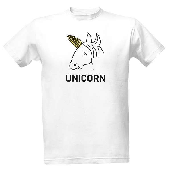 Tričko s potiskem UNICORN pozitivní